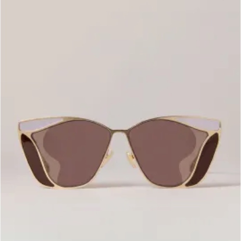 CHLOE Gemma CH0049S cat eye gold brown sunglasses - Picture 4 of 5